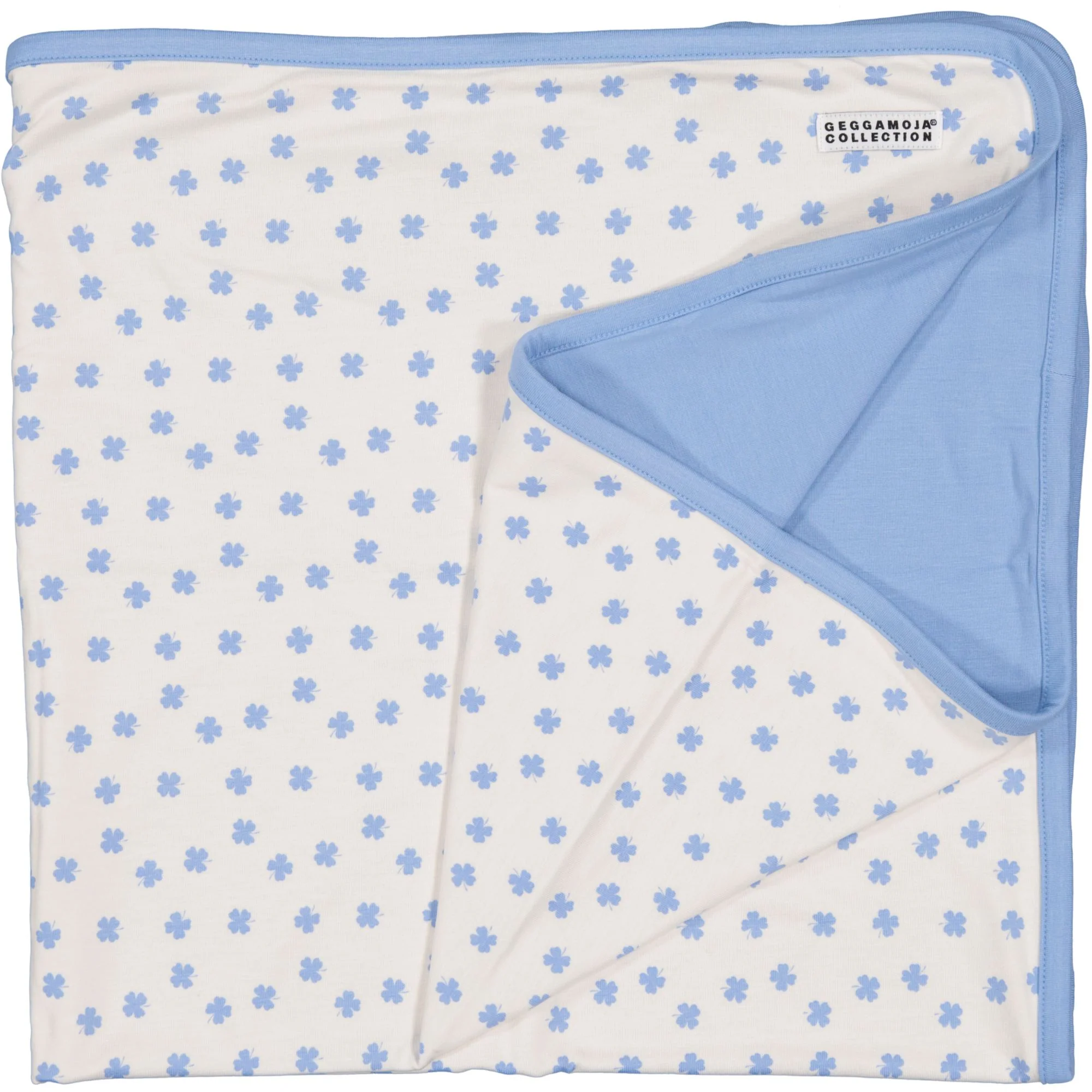 Babyfilt Bambu Blå Klöver - Image 3