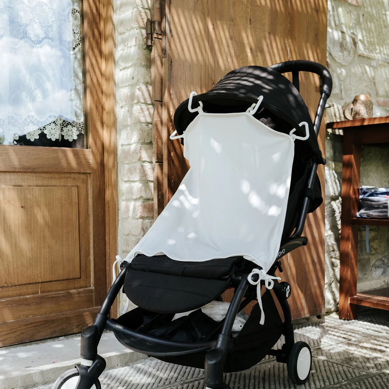 Barnvagnsgardin UV 50+ Offwhite - Image 4