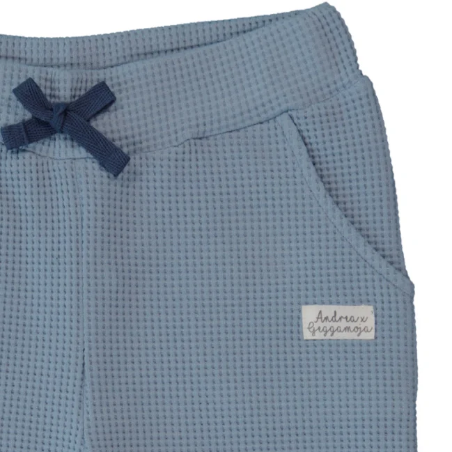 Byxor Waffle Dusty Blue - Image 3