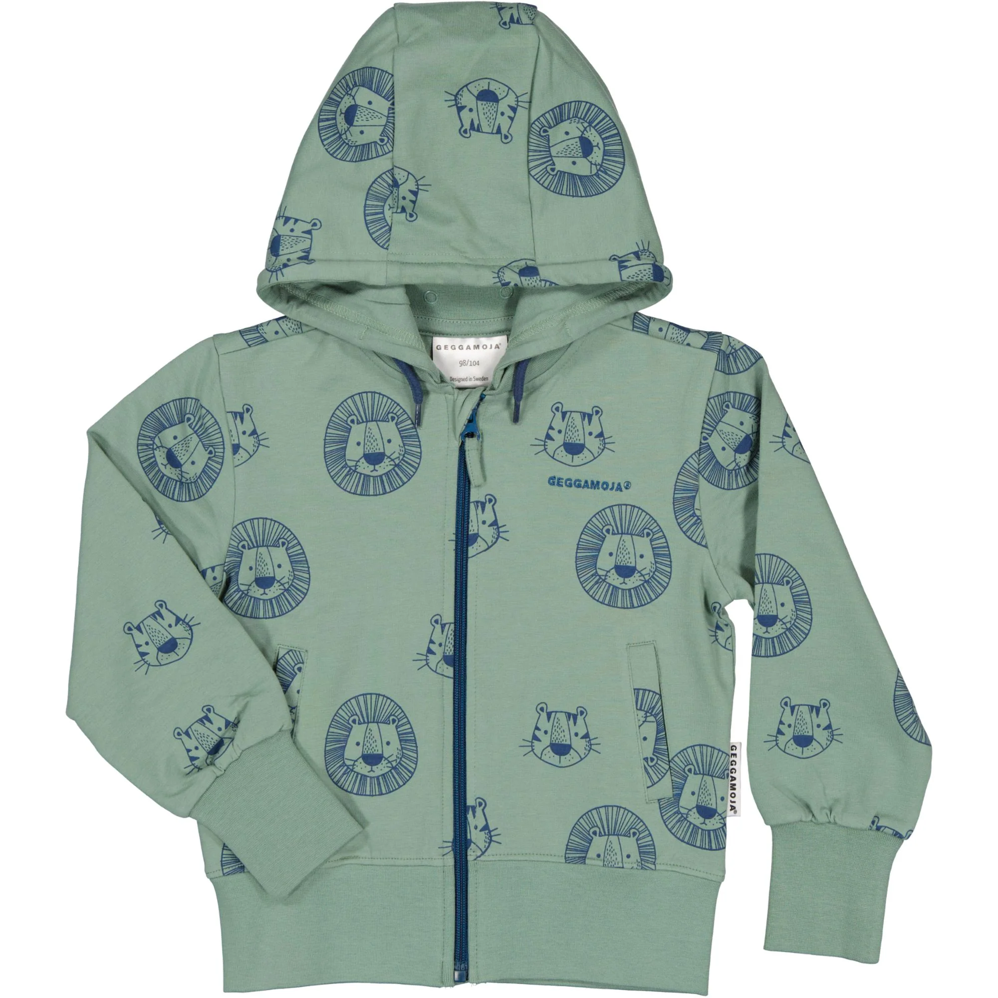 College Hoodie Tiger Grön