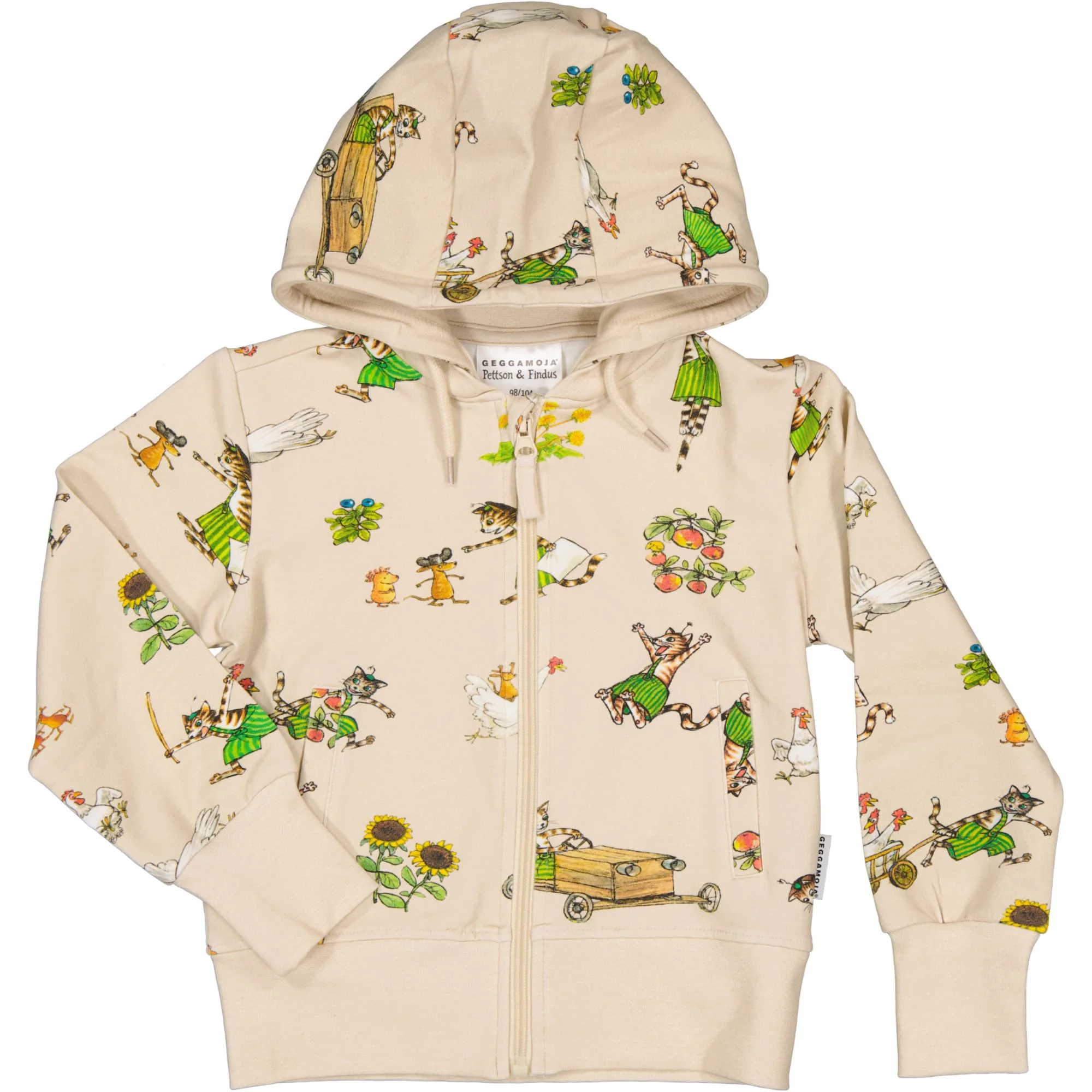 Hoodie Pettson och Findus Beige