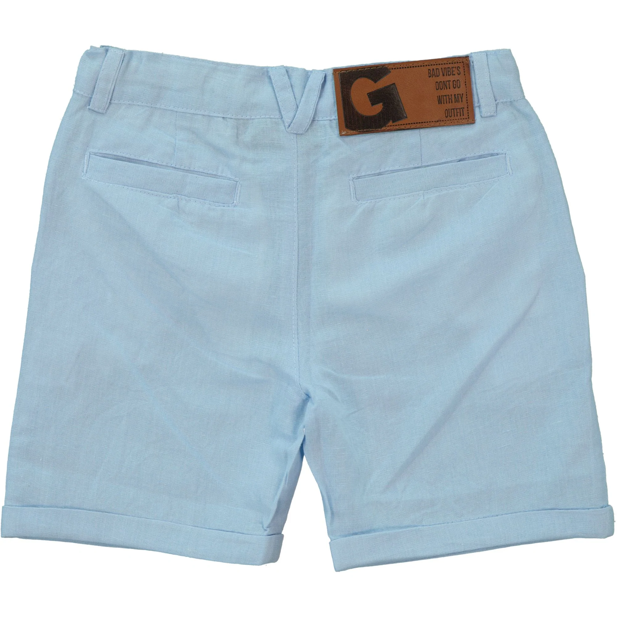 Linneshorts Ljusblå - Image 3