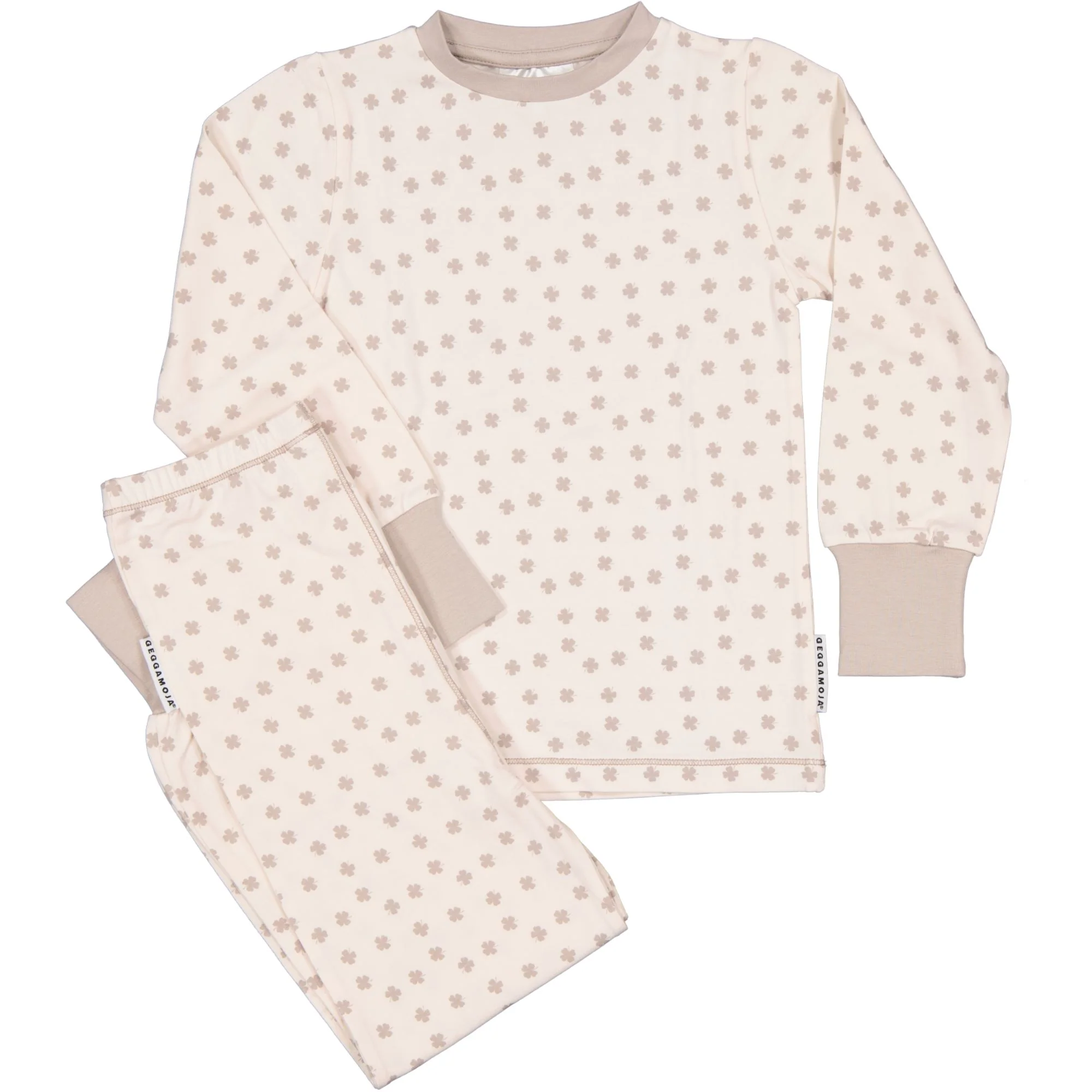 Pyjamas tvådelad Bambu Beige Klöver - Image 5