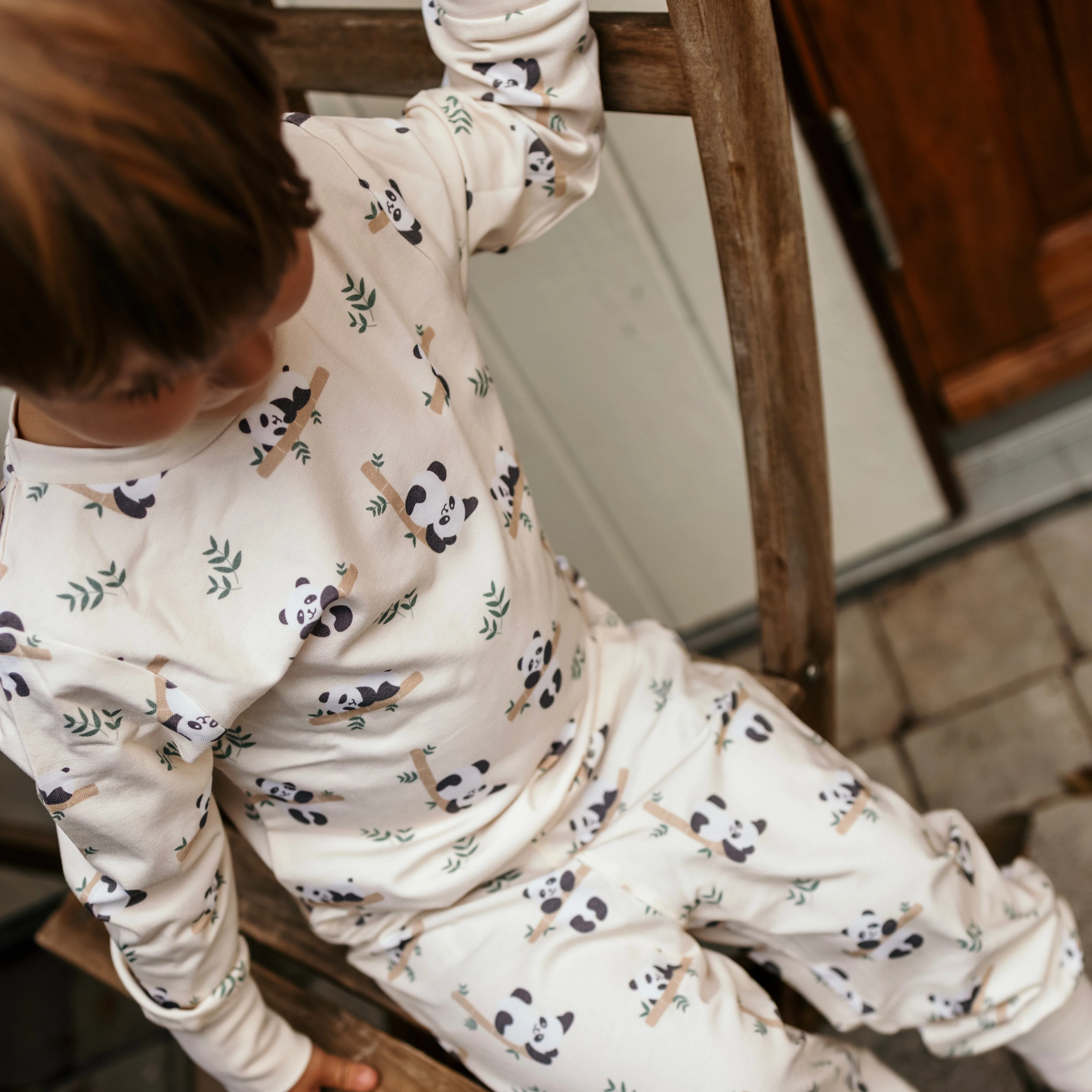 Pyjamas tvådelad Bambu Panda Beige - Image 3