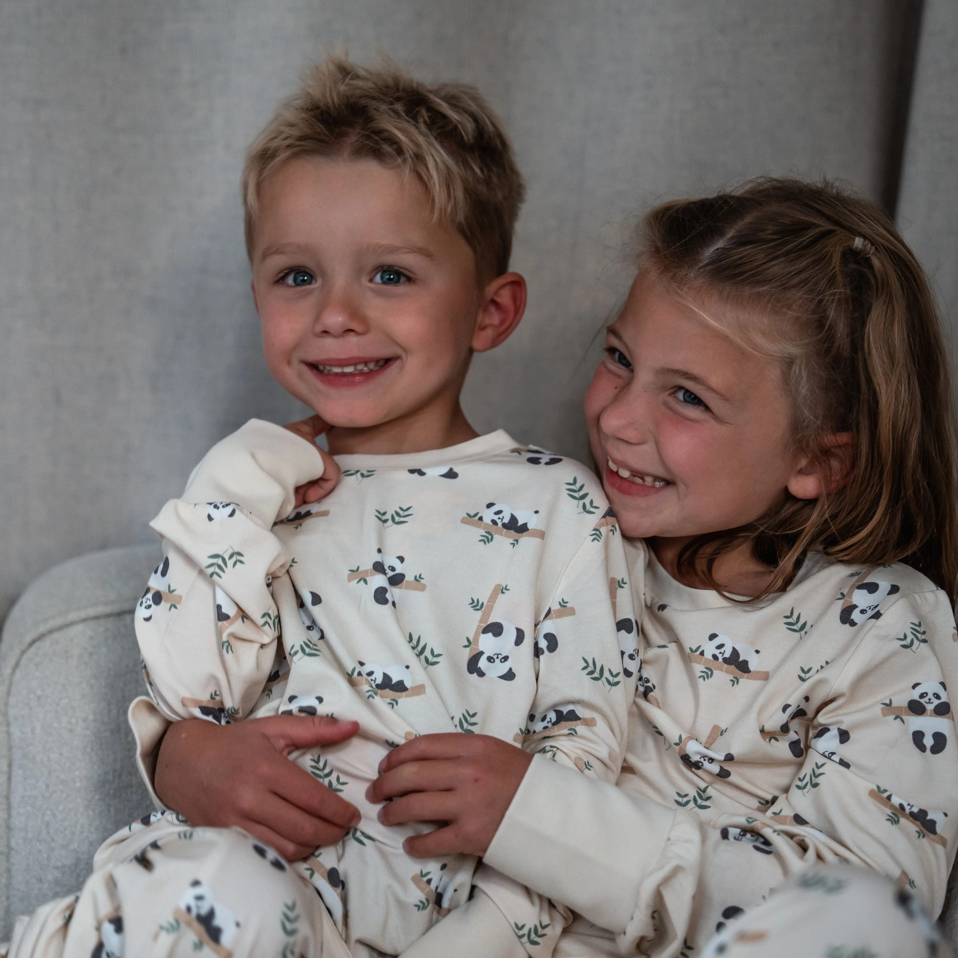 Pyjamas tvådelad Bambu Panda Beige - Image 4