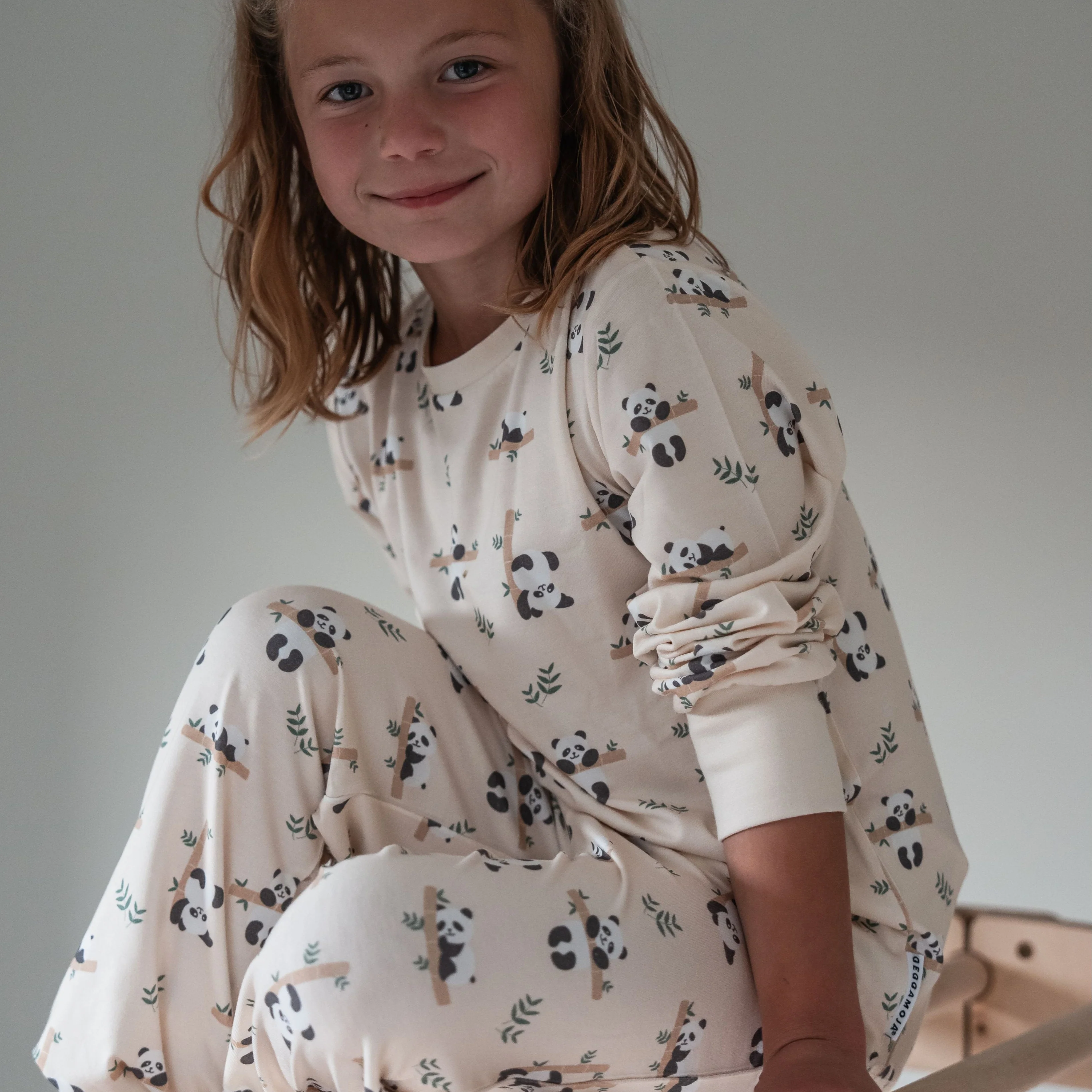 Pyjamas tvådelad Bambu Panda Beige - Image 5