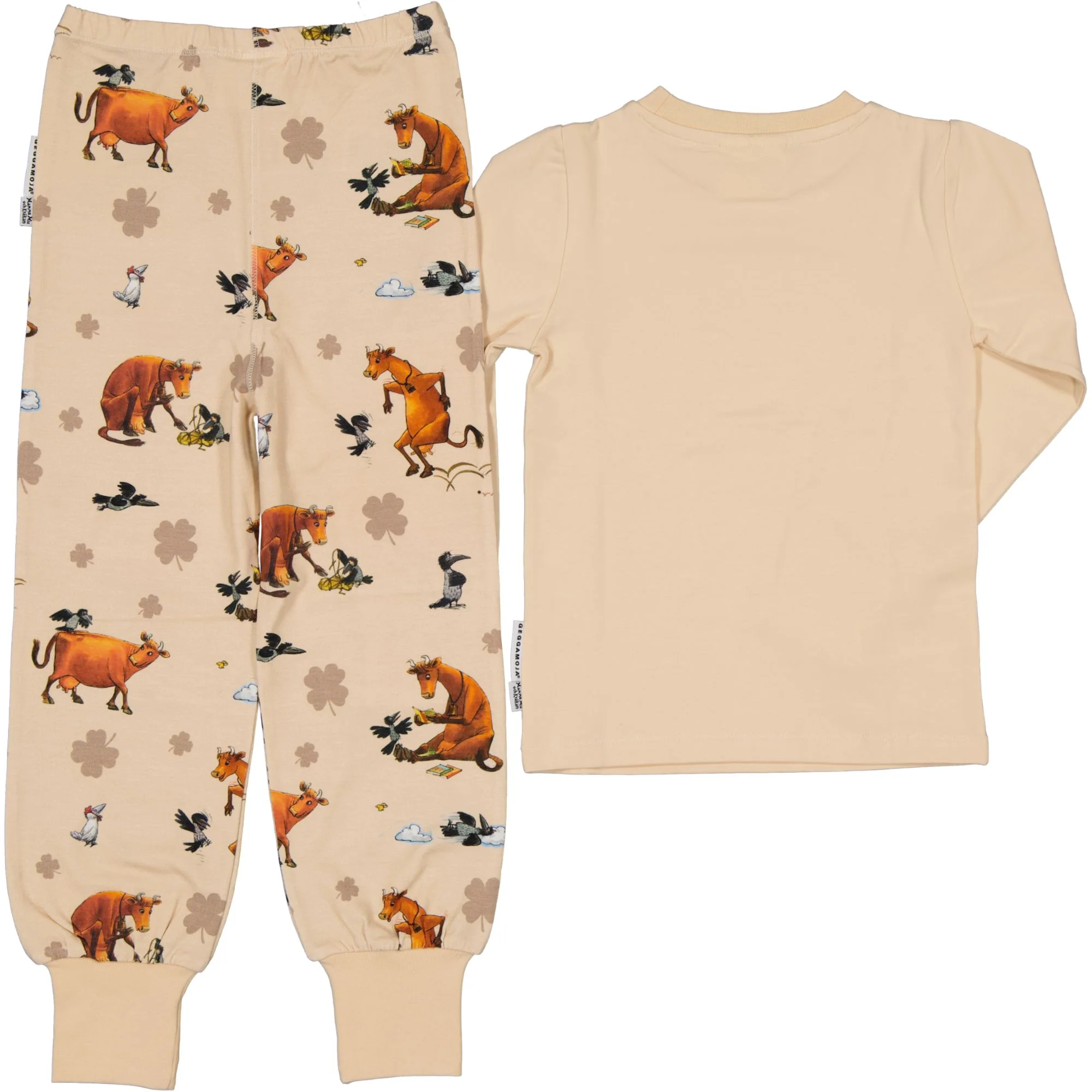 Pyjamas Tvådelad Mamma Mu och Kråkan Beige - Image 3