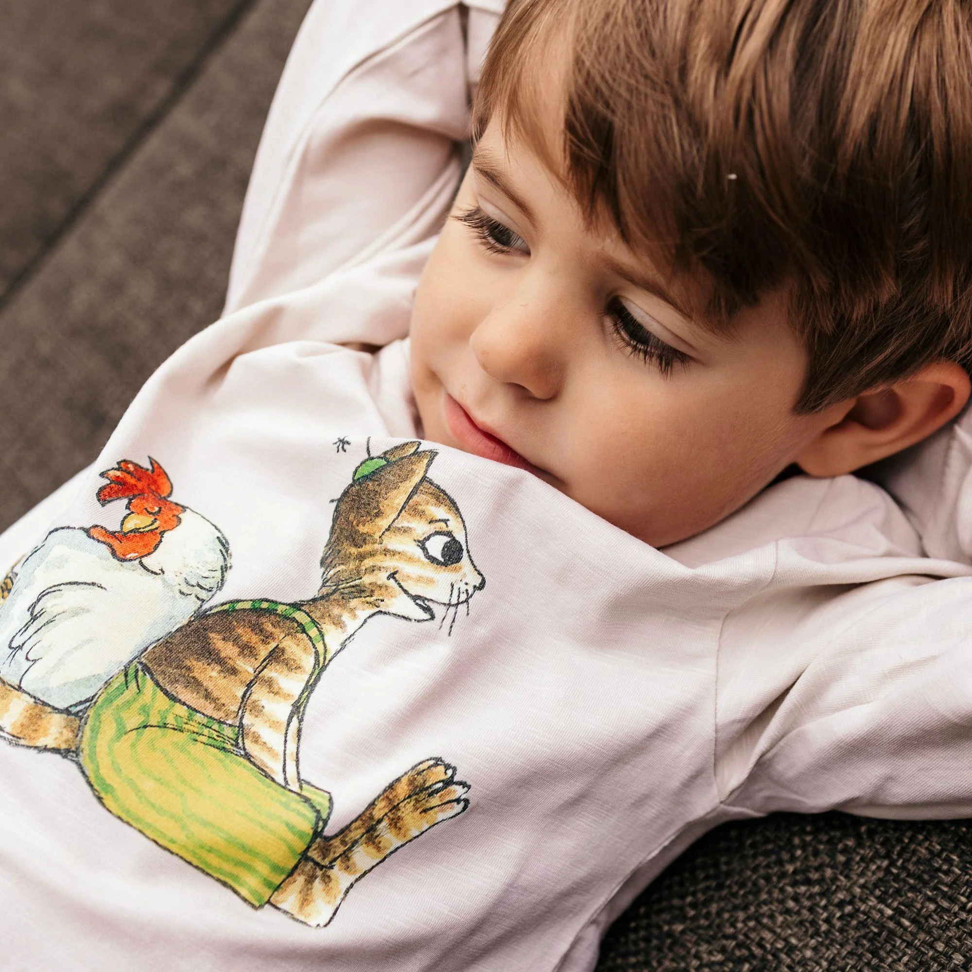 Pyjamas tvådelad Pettson och Findus Beige - Image 7