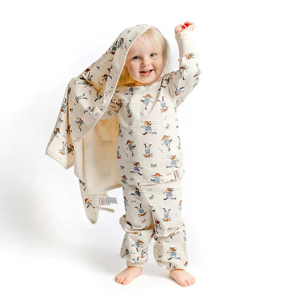 Pyjamas tvådelad Pippi Långstrump soft beige - Image 4