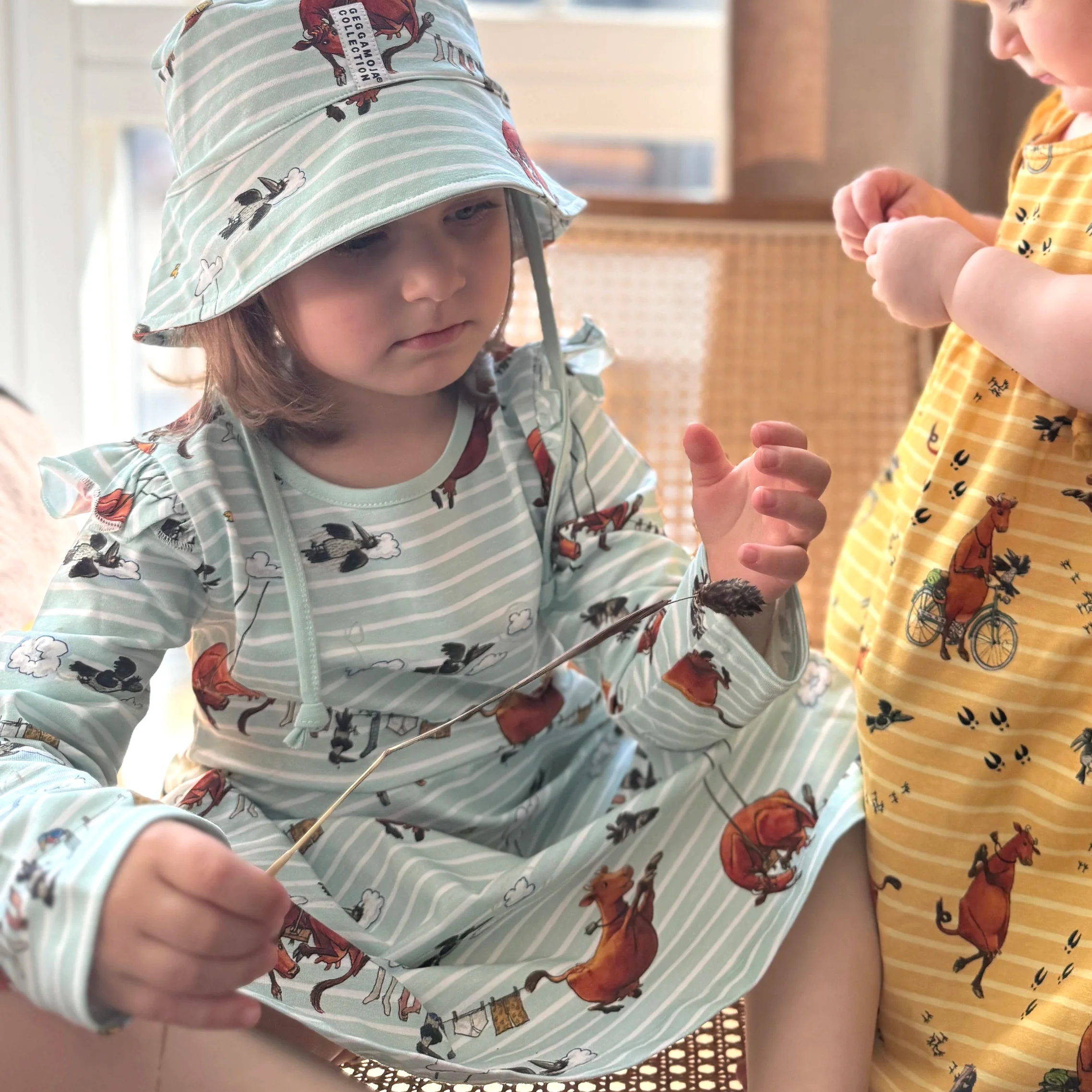 Snurrklänning Mamma Mu och Kråkan Mint/Vit - Image 3