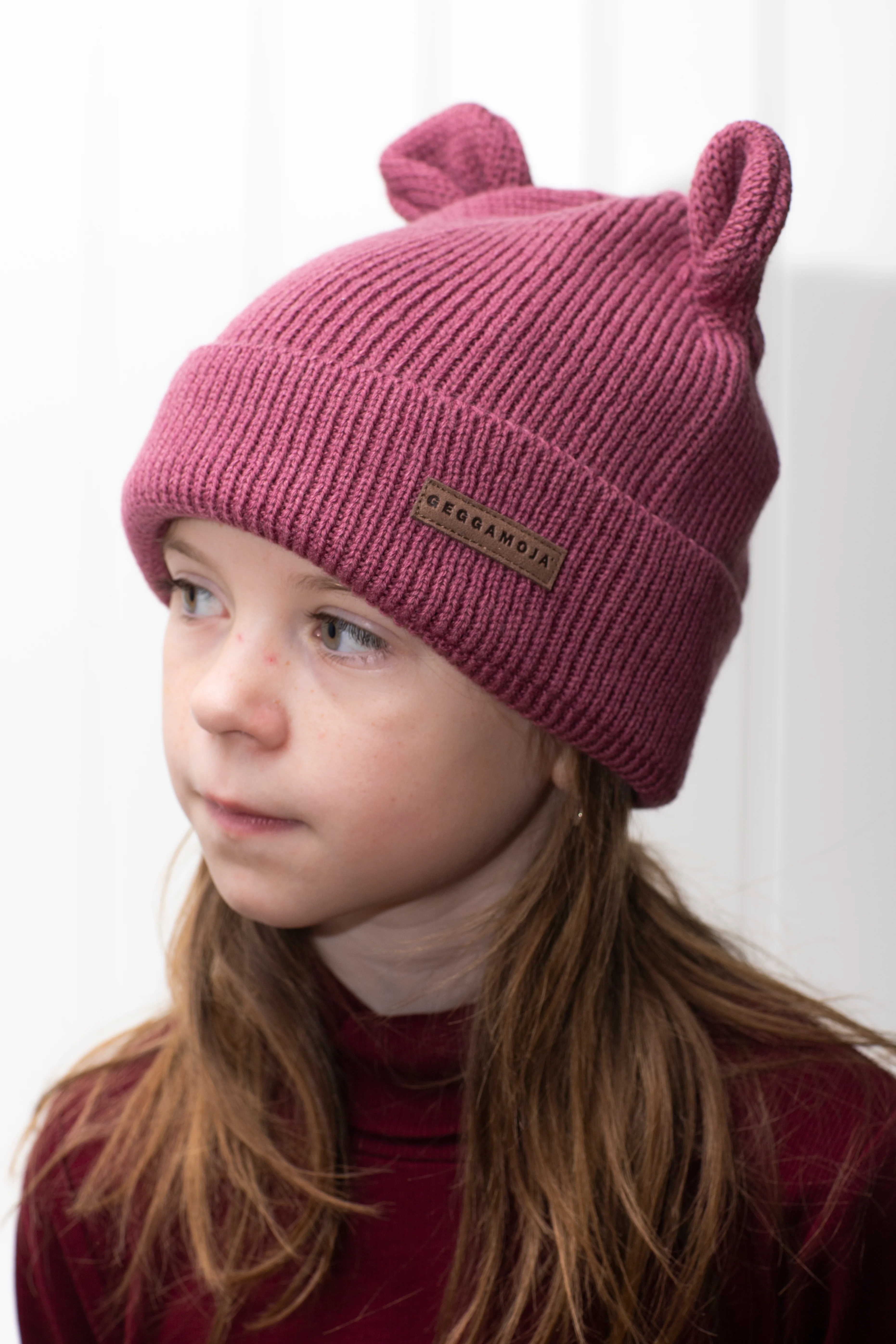 Stickad mössa Öron Rose - Image 2
