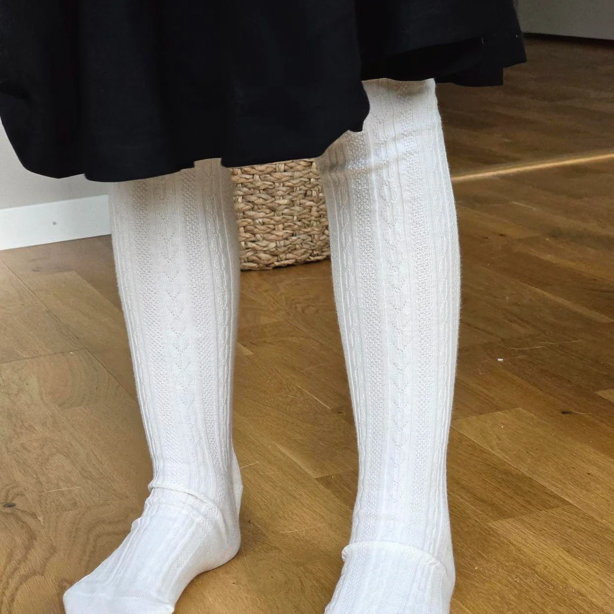 Strumpbyxor stickade Offwhite - Image 3