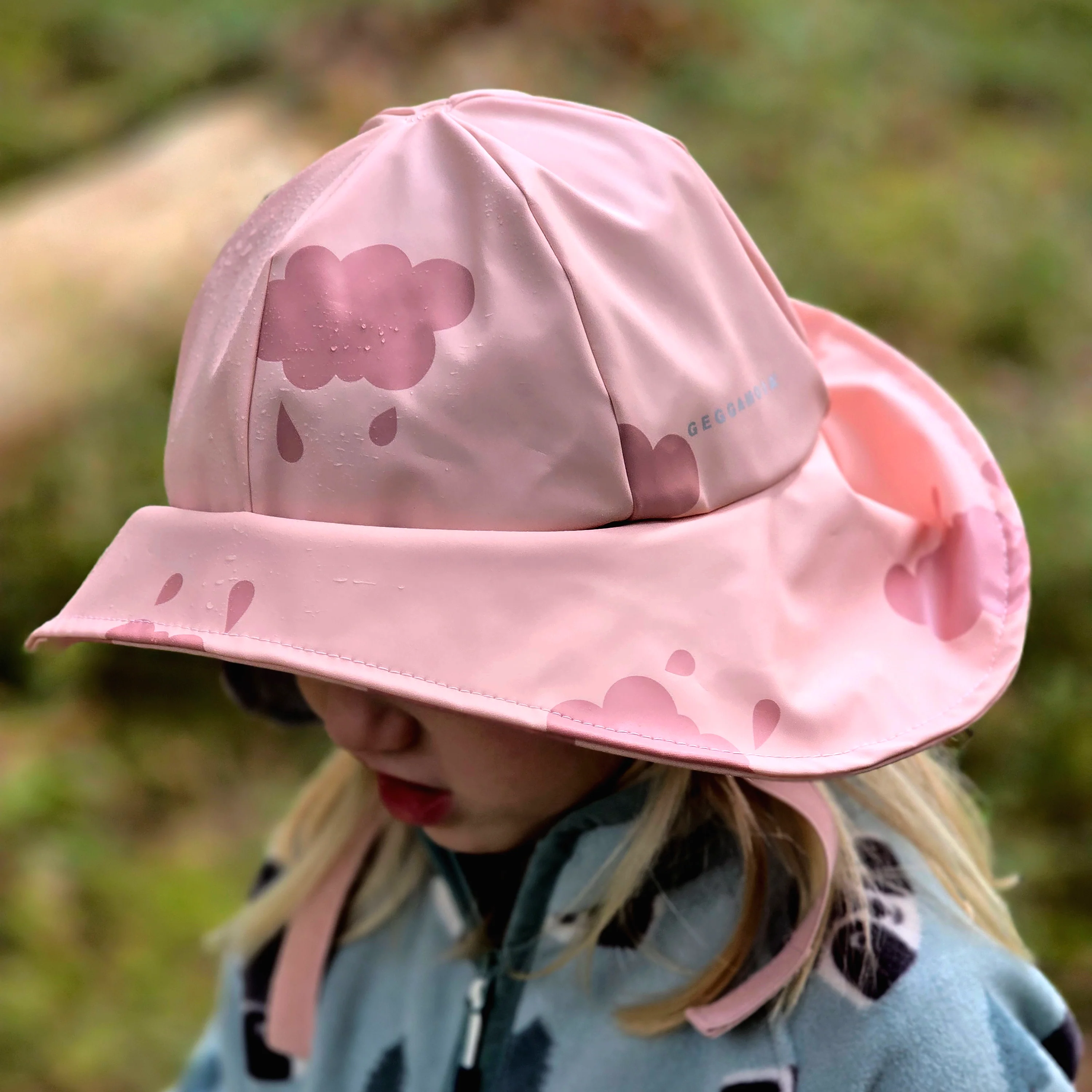 Sydväst /Regnhatt fodrad Moln Rosa - Image 2
