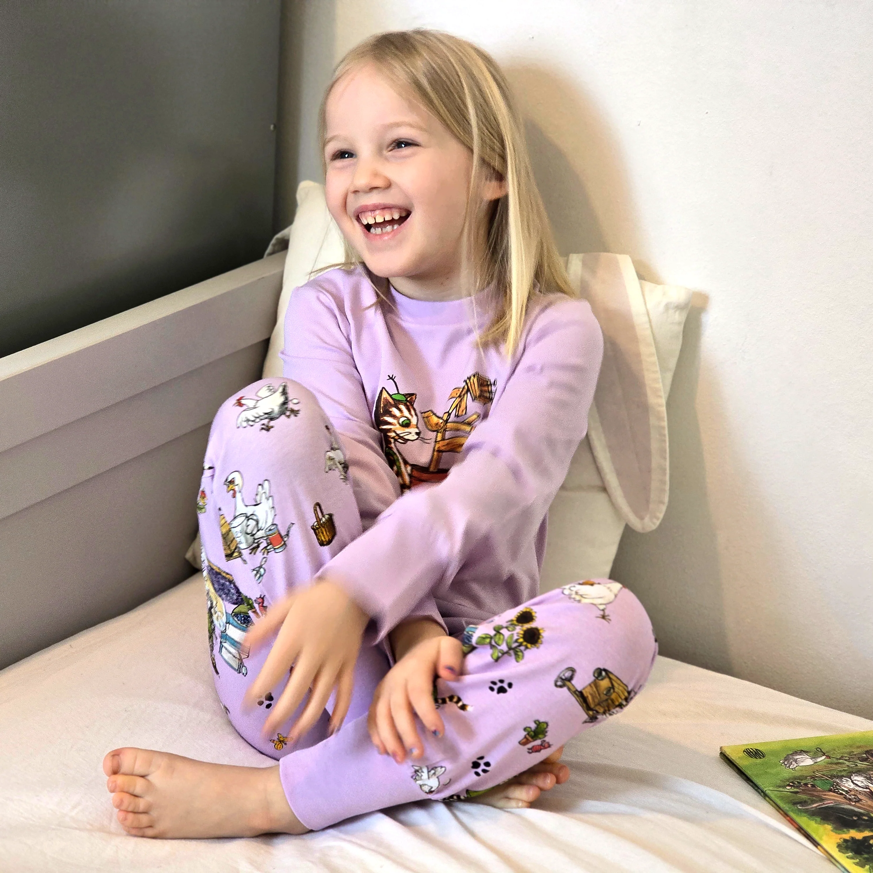 Tvådelad pyjamas Pettson och Findus Lila - Image 3
