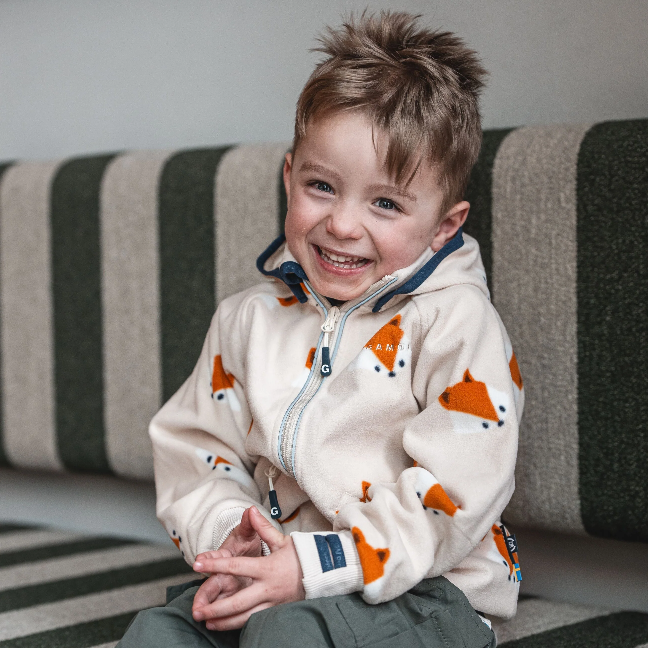 Vindfleece jacka Räv Beige - Image 4