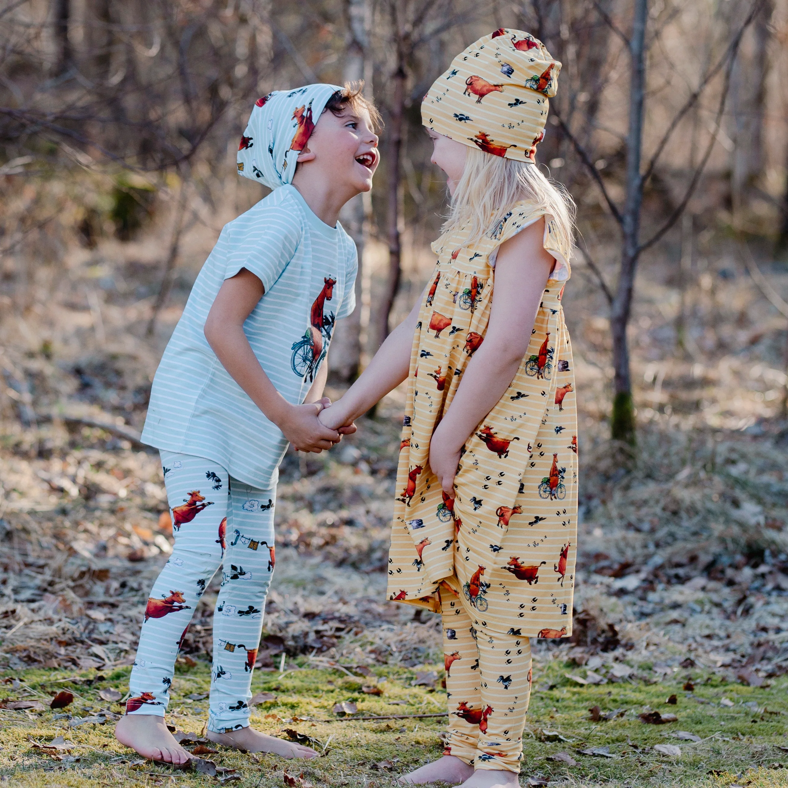 Volangklänning Mamma Mu och Kråkan Gul/Vit - Image 5